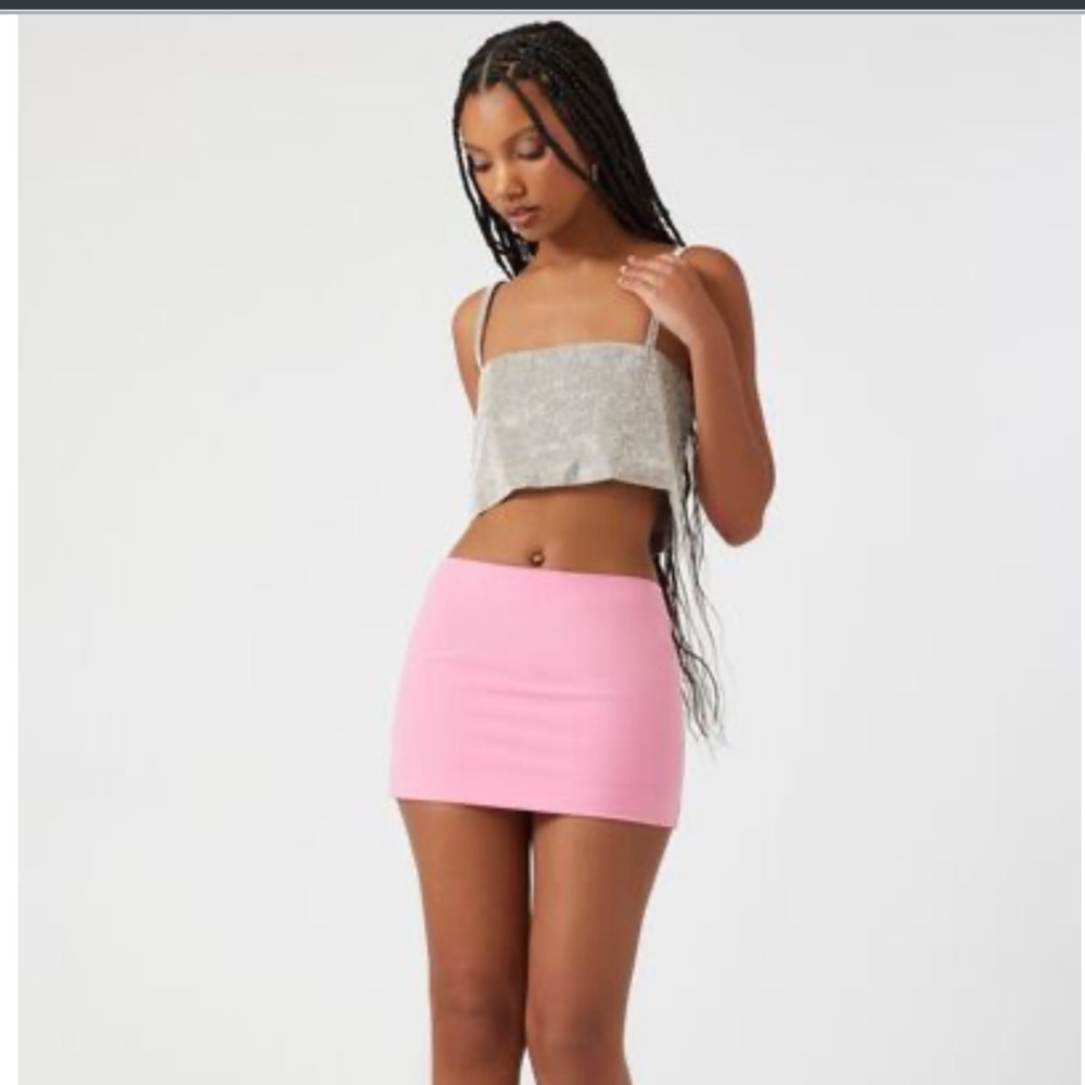Forever 21 Rhinestone Chainmail Crop top